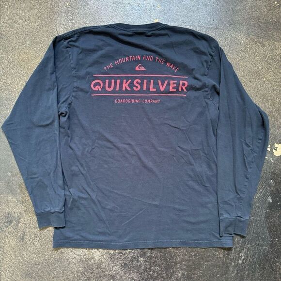 Quiksilver Long Sleeve T-Shirt Size Large Regular Fit 100% Cotton Skater Style - Picture 1 of 14